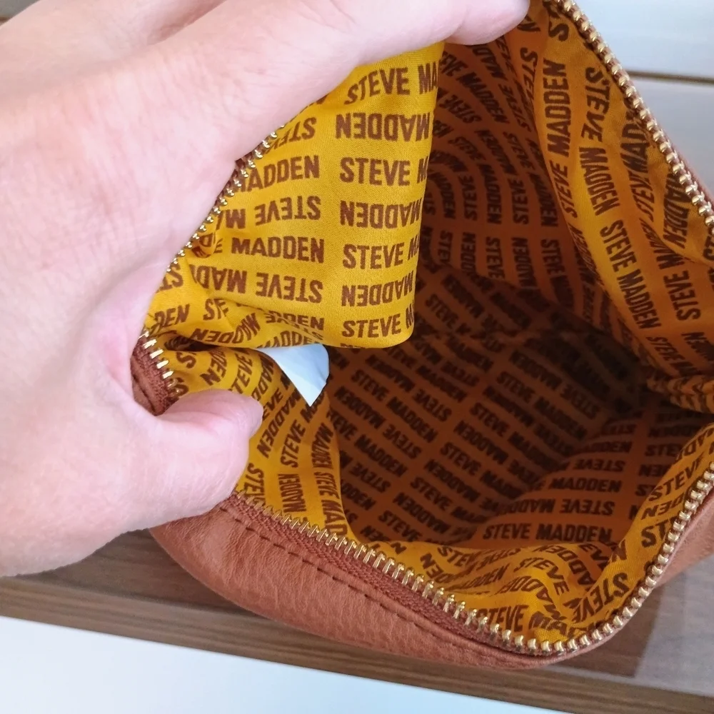 Steve Madden Tan Cosmetic Bag